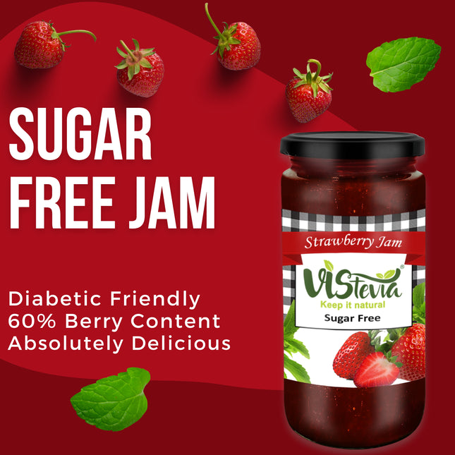 Sugar-Free Stevia Strawberry Jam – 400gm