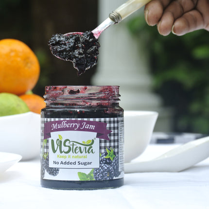Sugar-Free Stevia Raspberry & Mulberry Jam, Diabetic and Keto Friendly – Pack of 2 (220gm x 2)