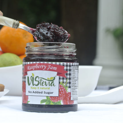 Sugar-Free Stevia Raspberry & Mulberry Jam, Diabetic and Keto Friendly – Pack of 2 (220gm x 2)