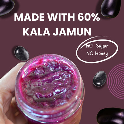 Vistevia Sugar Free Kala Jamun Jam, Diabetic and Keto Friendly - Sweetened Naturally with Stevia, More Than 60% Jamun Content - Tastes Delicious - Pack of 1 (220GM)