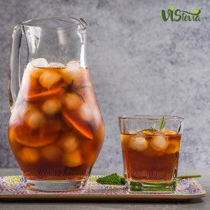 VIstevia Sugar-Free Peach Iced Tea 470ml (makes 30-35 glasses) - VIStevia Peach’O’s | 100% Natural | Diabetic friendly | Tastes delicious