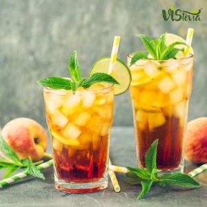 VIstevia Sugar-Free Peach Iced Tea 470ml (makes 30-35 glasses) - VIStevia Peach’O’s | 100% Natural | Diabetic friendly | Tastes delicious