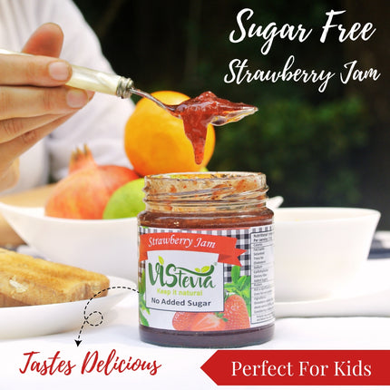 Sugar-Free Stevia Strawberry Jam – 220gm