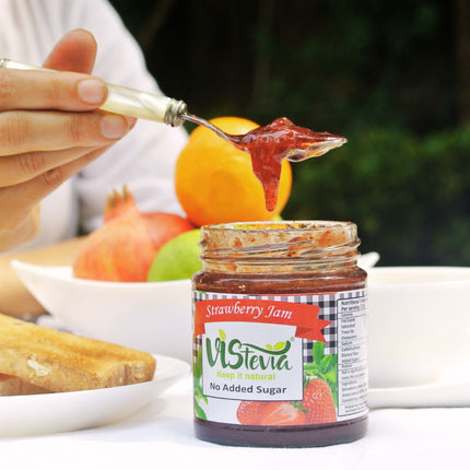 Sugar-Free Stevia Mixed Fruit & Strawberry Jam – Pack of 2 (220gm x 2)