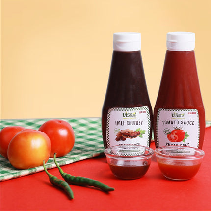 Vistevia Sugar Free Imli Chutney, Diabetic And Keto Friendly - Sweetened Naturally With Stevia - Delicious To Taste, With A Perfect Balance Of Sweet And Sour - Pack Of 1 (540G)