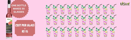 VIStevia Gua-waah - Sugar Free Guava Syrup 470ml (make 30-35 glasses) | 100% Natural | Diabetic friendly | Tastes delicious |