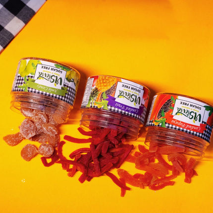 Vistevia Sugar Free Candied Fruit (Papaya), Dabetic, Keto and Kid Friendly - Sweetened Naturally With Stevia, No Colour, Flavour Added, Delicous to Taste, Pack Of 1 (150g)