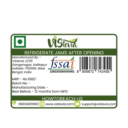 VISTEVIA Diwali Gift Hamper of Sugar Free Jams, Pack of 2 (220g each), Mixed Berry and Strawberry, Diabetic And Keto Friendly, Naturally Sweetened With Stevia, And Absolutely Delicious