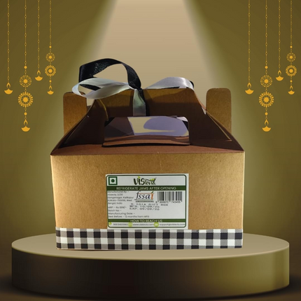 VISTEVIA Diwali Gift Hamper of Sugar Free Jams, Pack of 2 (220g each), Mixed Berry and Strawberry, Diabetic And Keto Friendly, Naturally Sweetened With Stevia, And Absolutely Delicious