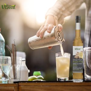Vistevia Ginger Pop - Sugar Free Ginger Ale Syrup 470ml | Makes 30-35 glasses | 100% Natural | Diabetic & Keto friendly