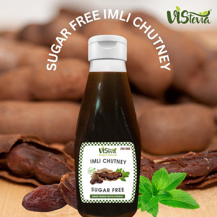 Vistevia Sugar Free Imli Chutney 250G | DIabetic & Keto Friendly | Sweetened with Stevia