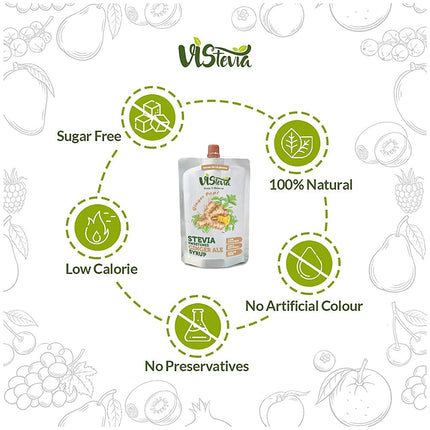 Sugar-Free Stevia Ginger Ale Drink Syrup - Pack of 2 (150ml x 2)