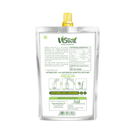 Sugar-Free Stevia Real Lime Drink Syrup – Pack of 2 (150ml x 2)