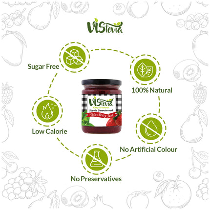 Sugar-Free Stevia Strawberry Jam – 220gm