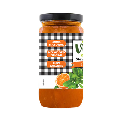 Sugar-Free Stevia Strawberry & Orange Jam – Pack of 2 - 220g & 400g