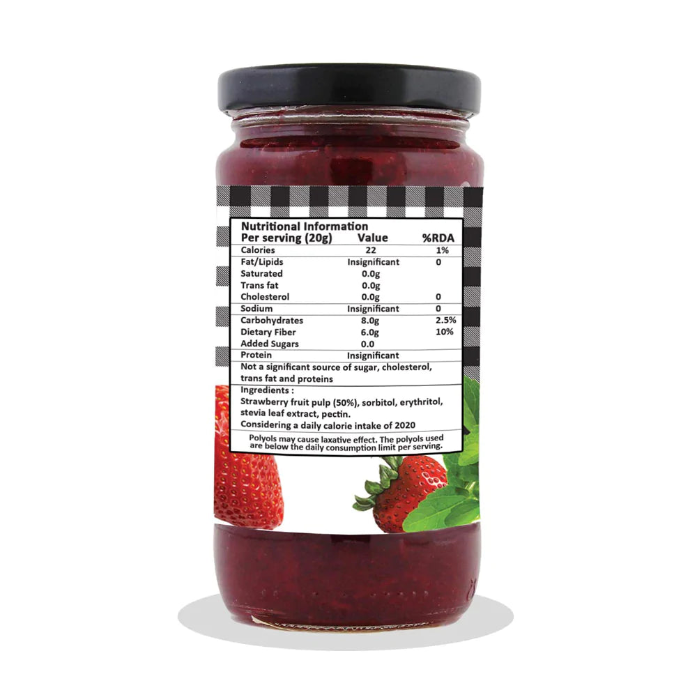 SugarFree Stevia Raspberry & Strawberry Jam Pack of 2 220g & 400g