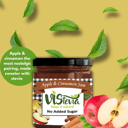 Sugar-Free Stevia Apple & Cinnamon Jam - 220gm
