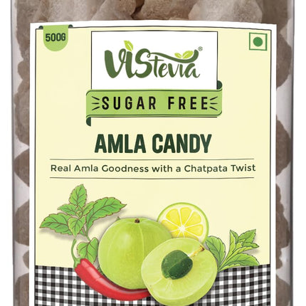 VIStevia Sugar Free Chatpata Amla Candy - sweetened with stevia (500g)