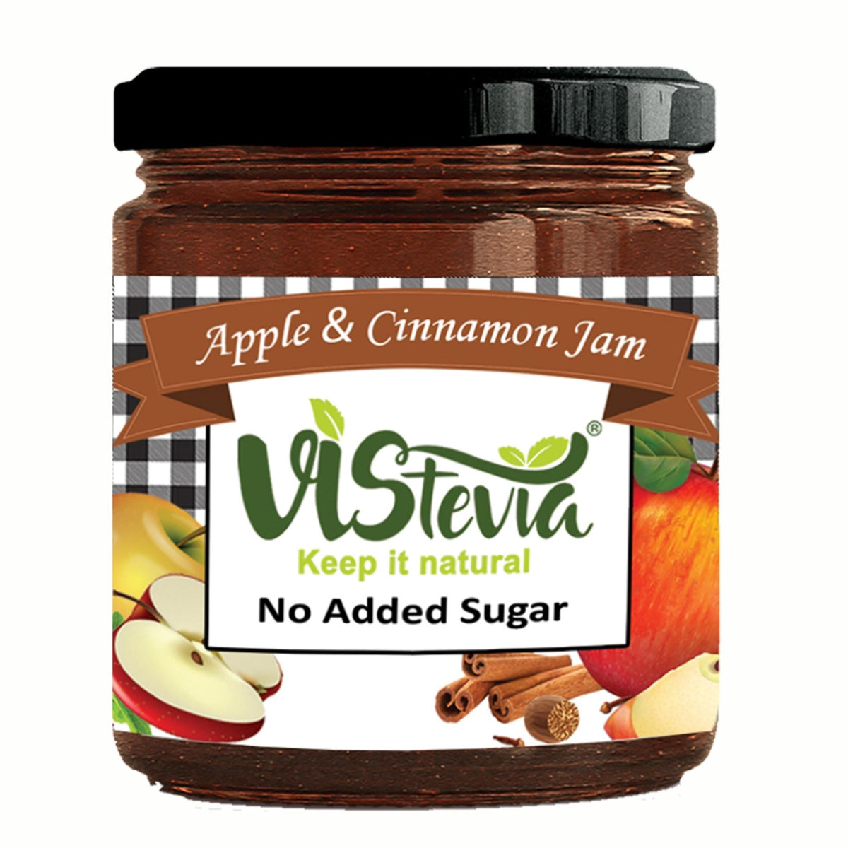 Sugar-Free Stevia Apple & Cinnamon Jam - 220gm