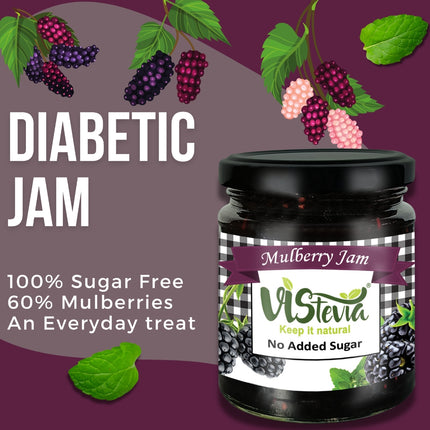 Sugar-Free Stevia Mulberry Jam (Limited Edition) – 220gm