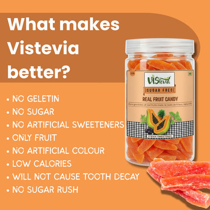 Vistevia combo of Sugar Free Amla Chatpata Candy and Fruit Candy Sweetened Naturally with Stevia - A Great Source of Vitamin C and Antioxidants - Tastes Delicious - Pack of 2 (500G & 150G)