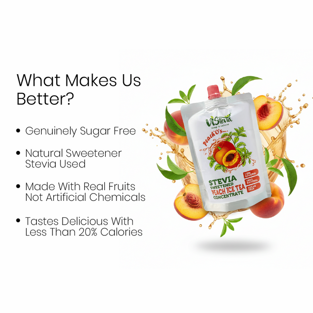 Sugar-free Peach’O’s Stevia Iced Tea Drink Syrup  – 150ml