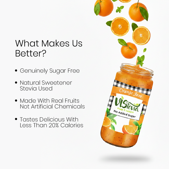 Sugar-Free Stevia Orange Jam – 400gm
