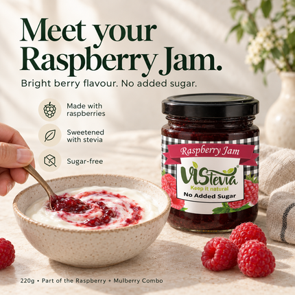 Sugar Free Raspberry Mulberry Jam | Combo 2x220g | Vistevia