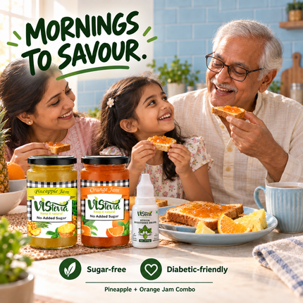 Sugar Free Pineapple & Orange Jam | Combo 2 x 400g | Vistevia