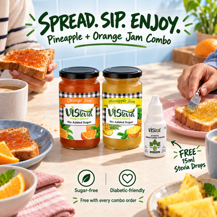 Sugar Free Pineapple & Orange Jam | Combo 2 x 400g | Vistevia