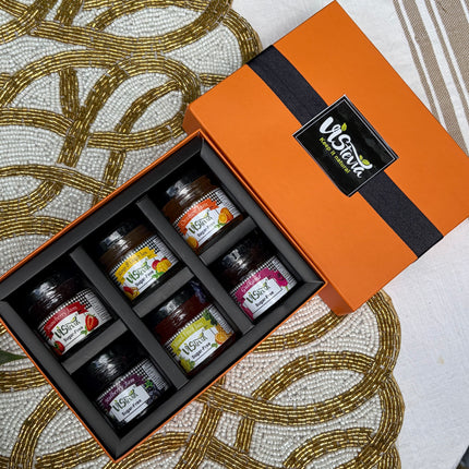 Vistevia Rakhi Gift Box, An Assortment Of 6 Sugar Free Jams - 45G Each.