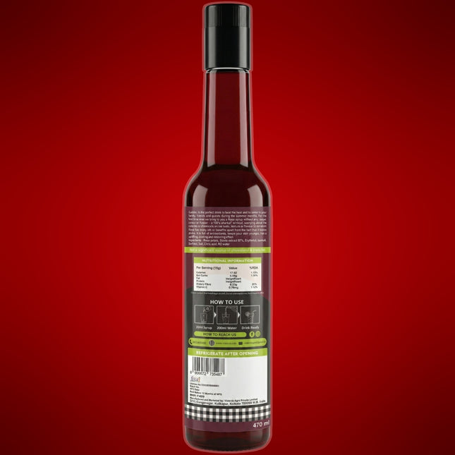 Sugar Free Rose Syrup | Stevia Sweetened | Vistevia