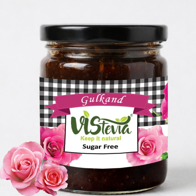 Sugar Free Gulkand | Stevia Sweetened | 230g | Vistevia