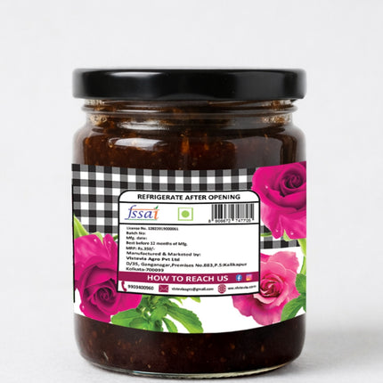 Sugar Free Gulkand | Stevia Sweetened | 230g | Vistevia