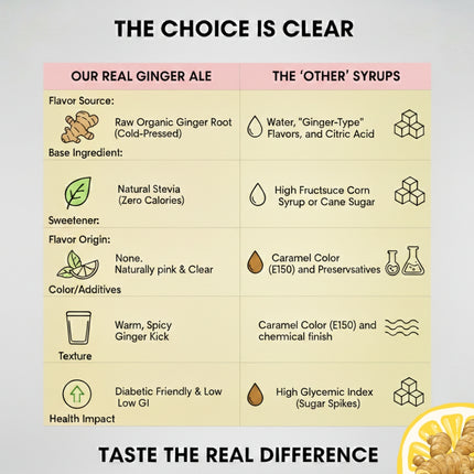 Vistevia Ginger Pop - Sugar Free Ginger Ale Syrup 470ml | Makes 30-35 glasses | 100% Natural | Diabetic & Keto friendly