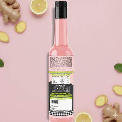 Vistevia Ginger Pop - Sugar Free Ginger Ale Syrup 470ml | Makes 30-35 glasses | 100% Natural | Diabetic & Keto friendly