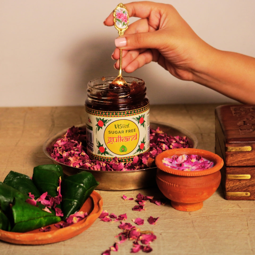 Sugar-Free Gulkand (230g), 100% Natural and Diabetic Friendly, sweetened with Stevia