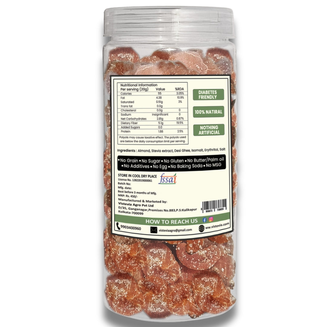 VIStevia Sugar Free Dried and Sweetened Amla Candy, Diabetic and Keto Friendly - Sweetened Naturally with Stevia - A Great Source of VitaminC and Antioxidants - Tastes Delicious - Pack of 1 (250 GM)