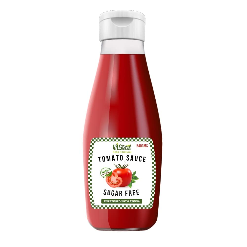VIStevia Sugar-free Tomato Sauce ( 540 gm ), 100% Natural, Sweetened with Stevia