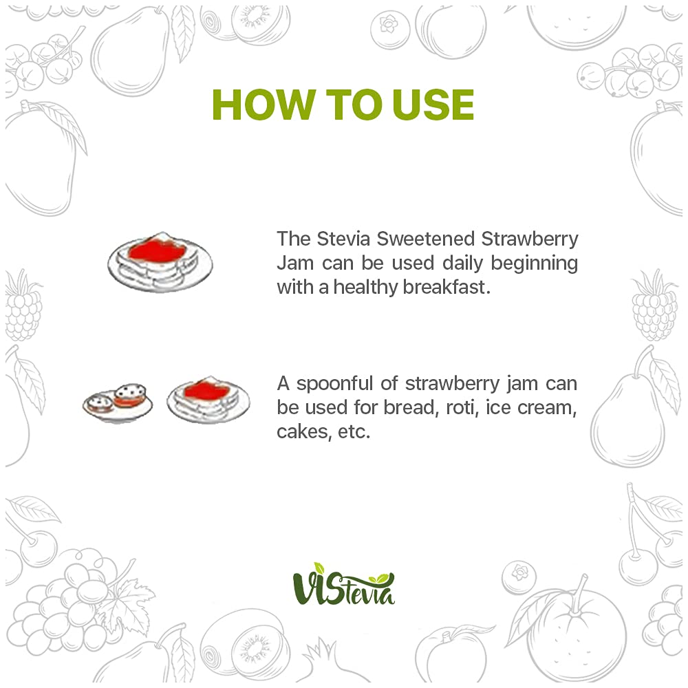 Sugar-Free Stevia Strawberry Jam – 220gm