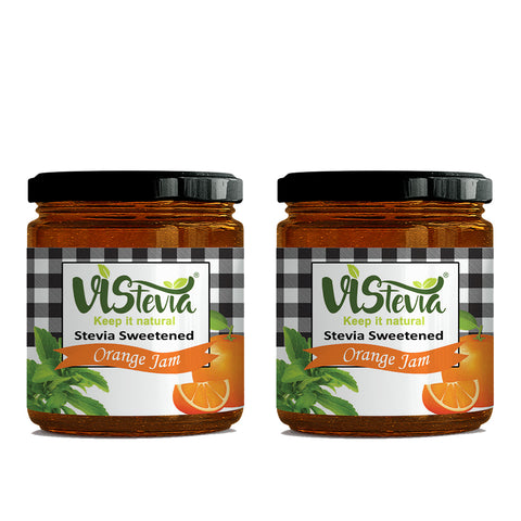 Sugar-Free Stevia Orange Jam –  Pack of 2 (220gm x 2)