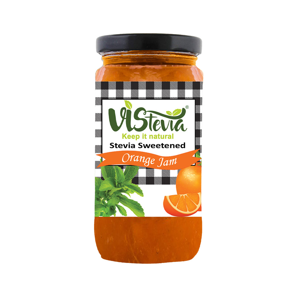 Sugar-Free Stevia Strawberry & Orange Jam – Pack of 2 (400gm x 2)