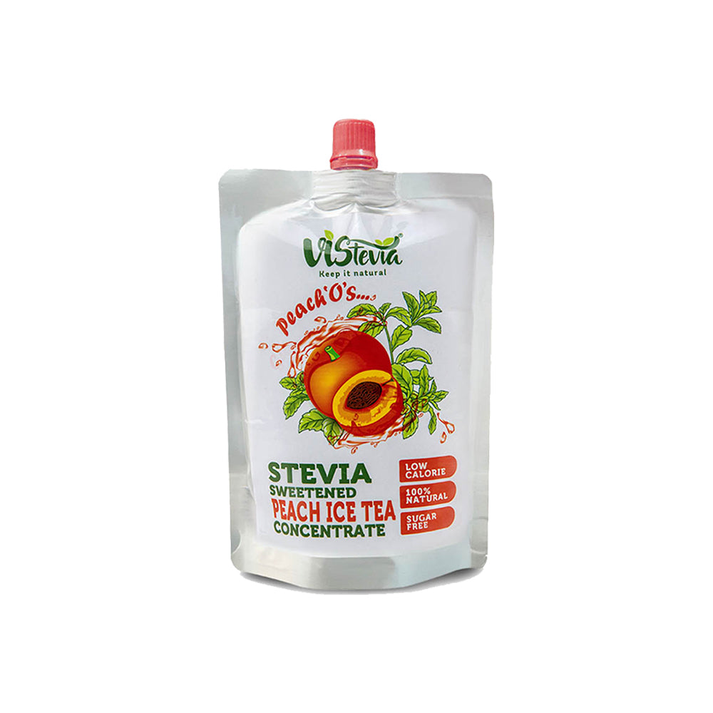Sugar-Free Stevia Peach’0’s Ice Tea Drink Syrup – Pack of 2 (150ml x 2)