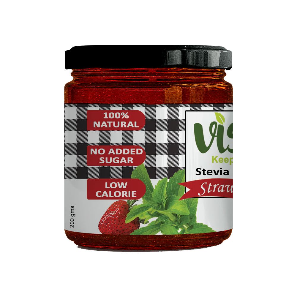 Sugar-Free Stevia Strawberry Jam – Pack of 2 (220gm x 2)