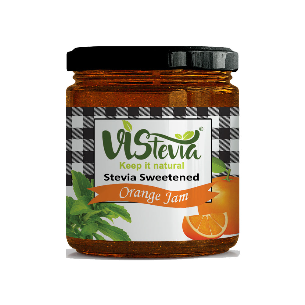 Sugar-Free Stevia Orange, Apple & Cinnamon Jam – Pack of 2 (220g x 2)