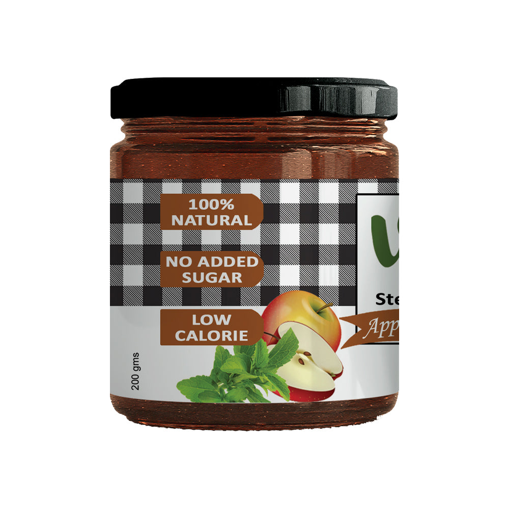 Sugar-Free Stevia Apple & Cinnamon Jam – Pack of 2 (220gm x 2)