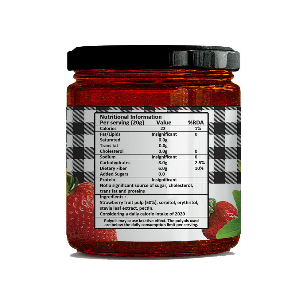 Sugar-Free Stevia Strawberry Jam – Pack of 2 (220gm x 2)