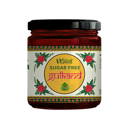 Sugar-Free Gulkand (230g), 100% Natural and Diabetic Friendly, sweetened with Stevia