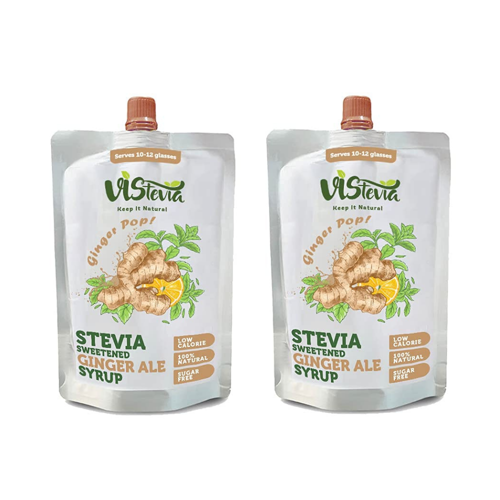 Sugar-Free Stevia Ginger Ale Drink Syrup - Pack of 2 (150ml x 2)