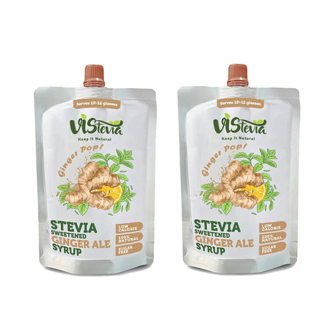 Sugar-Free Stevia Ginger Ale Drink Syrup - Pack of 2 (150ml x 2)
